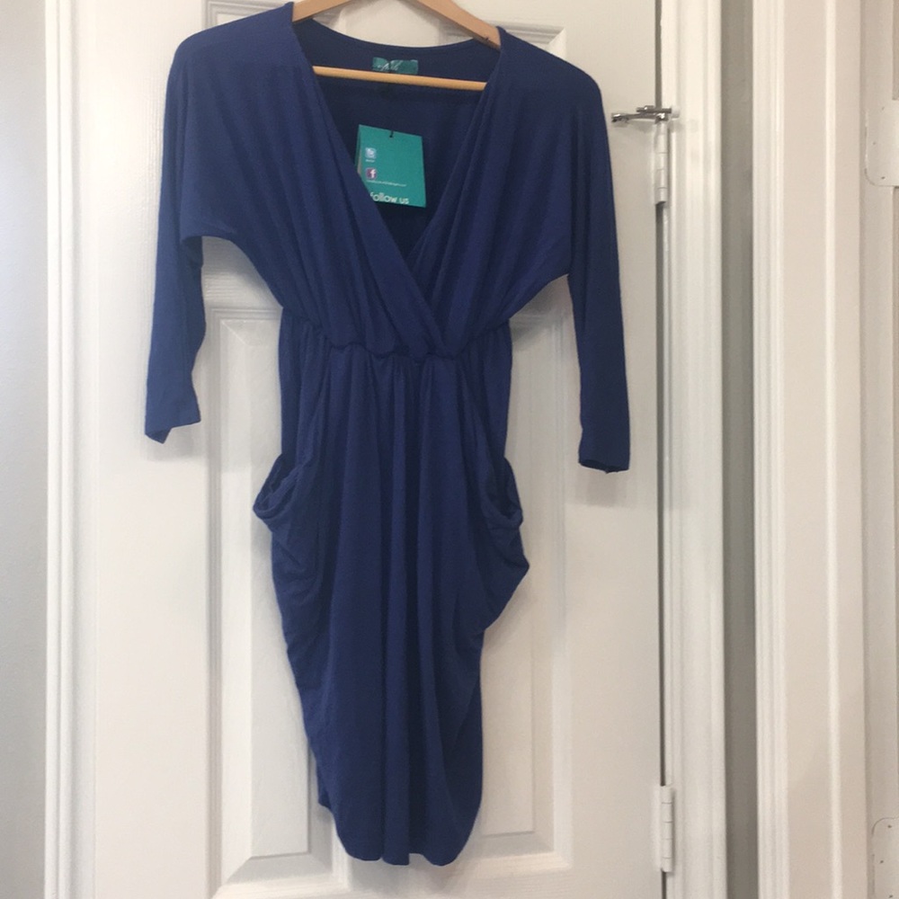 Navy 3/4length sleeve dress, NWT